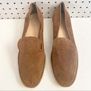 Vince Camuto | Perforated Suede Slip-on Loafers